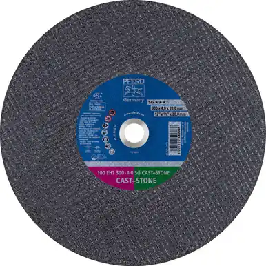 PFERD 64118 12" x 1/8" Cut-Off Wheel, 20mm AH, Portable AC 24 Q SG, Ductile Iron 100 M/s, (20pk)
