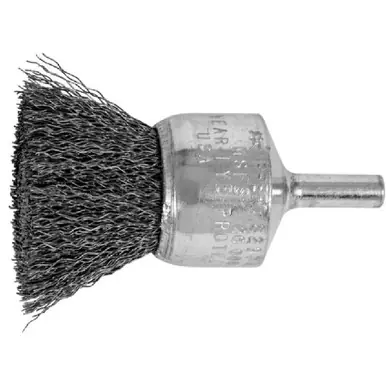 PFERD 82974 1" Crimped Wire End Brush .010 CS Wire, 1/4" Shank (10pk)