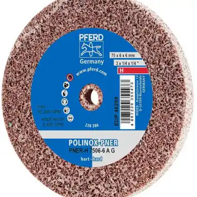 PFERD 48299 3" x 1/4" Unitized Wheel 1/4" A.H., A/O Coarse (MH) 8AC (5pk)