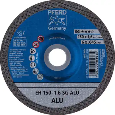 PFERD 63179 6" x .045" Cut-Off Wheel, 7/8" AH A 46 N SG ALU - Type 27 (25pk)