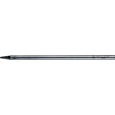 PFERD 26212 Carbide Bur, 14 degree Taper, DBL Cut 1/4" x 5/8" x 1/4" Ext. Shank
