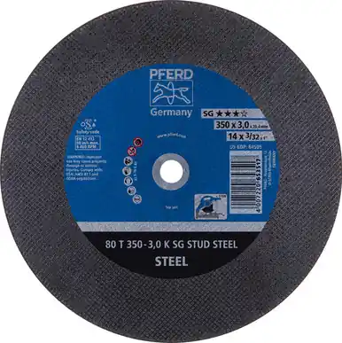 PFERD 64505 14" x 3/32" Stud Cutting Wheel, 1" AH A 36 K SG-STUD (10pk)