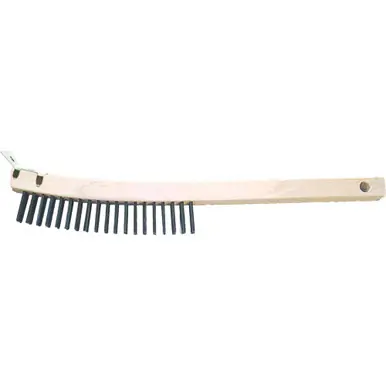 PFERD 85003 Curved Handle Scratch Brush w/Scraper 3x19 Rows, CS Wire, Wooden Block (12pk)