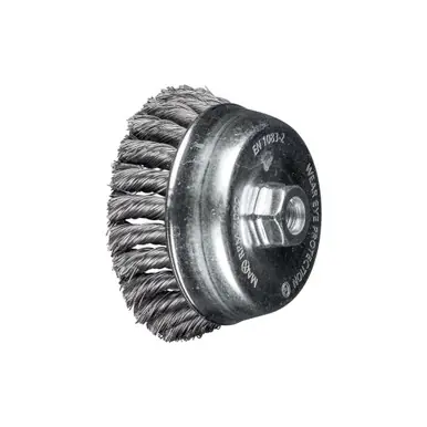 PFERD 763971 5" PSF Knot Cup Brush .014 CS Wire, 5/8-11 Thread (ext.) (2pk)
