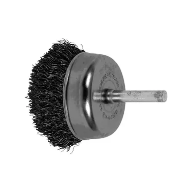 PFERD 82826P P.O.P. 2" Crimped Shank Mtd Cup .012 CS Wire, 1/4" Shank (5pk)