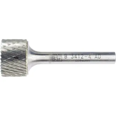PFERD 24312 Carbide Bur, Cylind. End Cut, DBL Cut 3/4" x 1/2" x 1/4" Shank