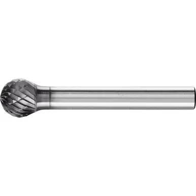 PFERD 27217 HICOAT Bur, Ball Shape, DBL Cut 3/8" x 5/16" x 1/4" Shank