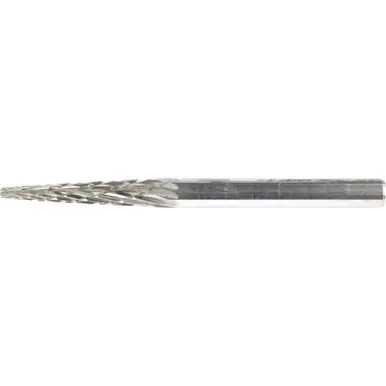 PFERD 23492 Carbide Bur, Cone (Pointed), DBL Cut 1/8" x 5/8" x 1/8" Shank, SM-43