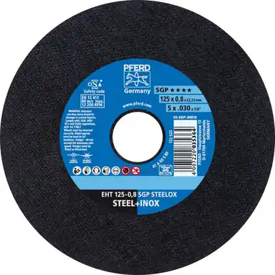 PFERD 69818 - 5" x .030" Cut-Off Wheel, 7/8" AH X-SLIM A 60 S SGP-INOX (25pk)