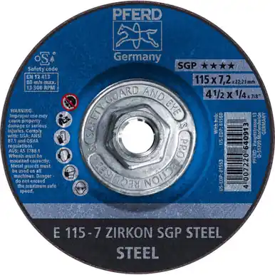 PFERD 61560 4-1/2" x 1/4" Grinding Wheel 5/8-11 Thd. ZA 24 R SGP Type 27 (10pk)
