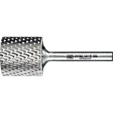 PFERD 24162 Carbide Bur, Cylind. (Plain End), DBL Cut 1" x 1" x 1/4" Shank, SA-9