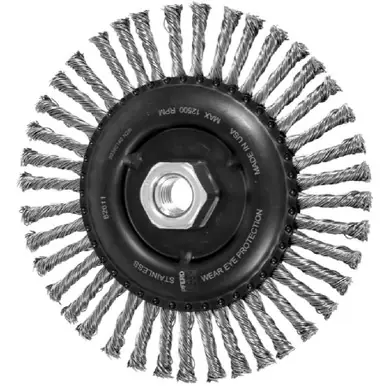 PFERD 82611 6" Stringer Bead Knot Wheel .020 SS Wire, 5/8-11 Thread, 40 Knots (10pk)