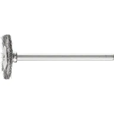 PFERD 83210 3/4" Miniature Mtd. Wheel Brush .005 SS Wire, 1/8" Stem (36pk)