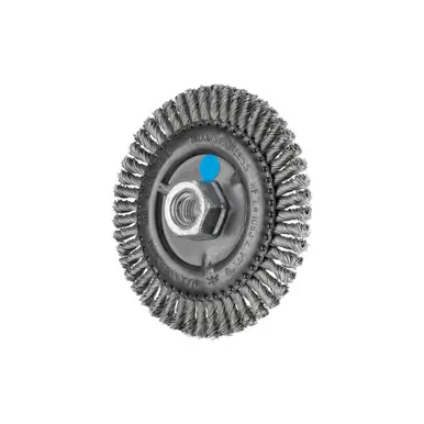 PFERD 82608P P.O.P. 4-7/8" Stringer Bead Knot Wheel .020 SS Wire, 5/8-11 Thread, 48 Knots (5pk)