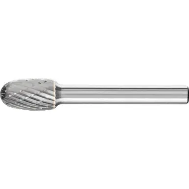 PFERD 24641 Carbide Bur - Oval Shape, SGL Cut 3/8" x 5/8" x 1/4" Shank - SE-3