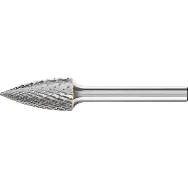 PFERD 24813 Carbide Bur, Tree Shape Pointed, DIA Cut 1/2" x 1" x 1/4" Shank