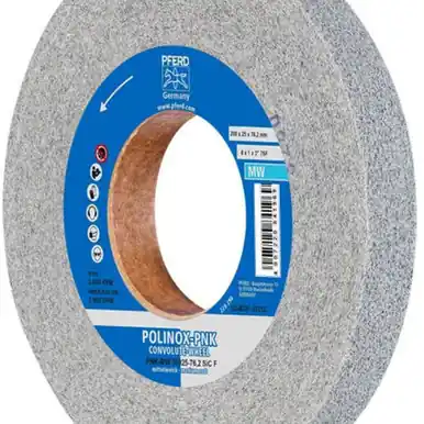 PFERD 48212 8" x 1" Convolute Wheel 3" A.H. - SiC Fine MW 7SF