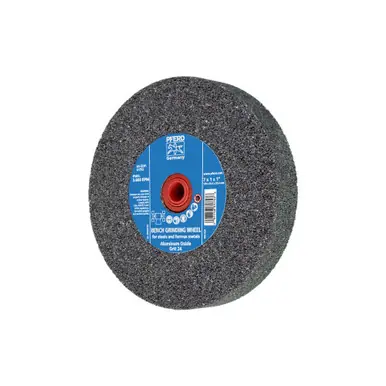 PFERD 61743 6" x 1" Vitrified Bench Wheel 1" A.H., Aluminum Oxide, 24 Grit