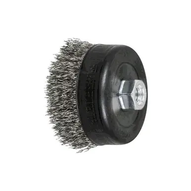 PFERD 82635 4" Crimped Wire Cup Brush .020 SS Wire, 5/8-11 Thread (ext.)
