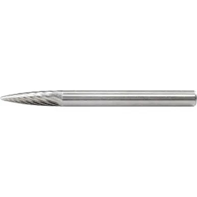 PFERD 23311 Carbide Bur - Tree Shape, SGL Cut 1/8" x 1/2" x 1/8" Shank - SF-42