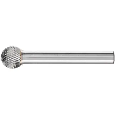 PFERD 27522 Carbide Bur - Ball Shape, MICRO Cut 3/8" x 5/16" x 1/4" Shank - SD-3