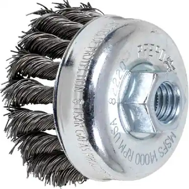 PFERD 82220 2-3/4" Knot Wire Cup Brush .020 CS Wire, 5/8-11 Thread (ext.) (5pk)
