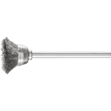 PFERD 83240 9/16" Miniature Cup Brush .005 SS Wire, 1/8" Stem (36pk)