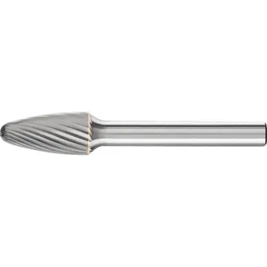 PFERD 24701 Carbide Bur - Tree Shape, SGL Cut 3/8" x 3/4" x 1/4" Shank - SF-3