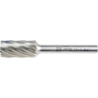 PFERD 24105 Carbide Bur, Cylind. Plain End, ALU/NF Cut 1/2" x 1" x 1/4" Shank