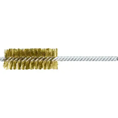 PFERD 83463 1" Power Tube Brush .006 Brass Wire, 1/4" Stem, DS/DS (10pk)