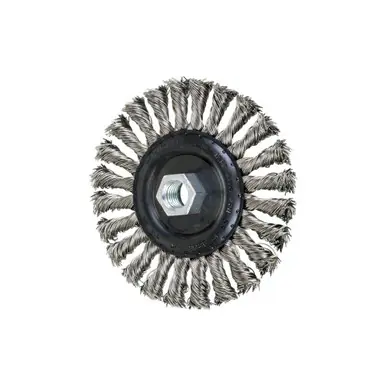 PFERD 82596 5" Standard Twist Knot Wheel .020 SS Wire, 5/8-11 Thread (10pk)