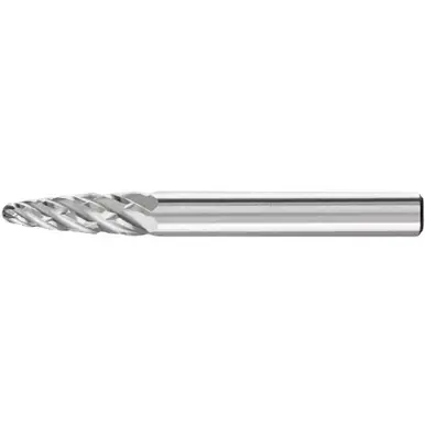 PFERD 24698 Carbide Bur - Tree Shape, STEEL Cut 1/4" x 5/8" x 1/4" Shank - SF-1