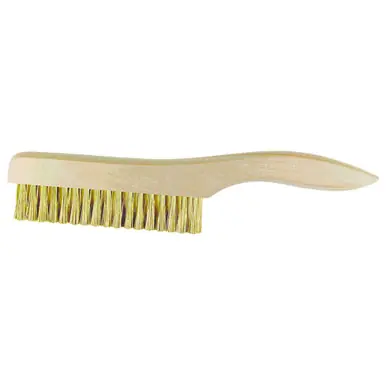 PFERD 89552 Shoe Handle Platers Brush 3 Rows, .005 Brass Wire (12pk)