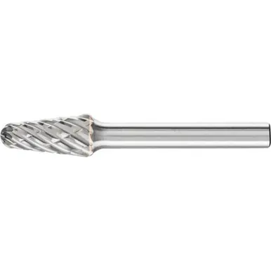 PFERD 25158 Carbide Bur, 14 degree Taper, STEEL Cut 3/8" x 1-1/16" x 1/4" Shank