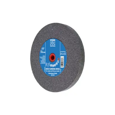PFERD 61770 10" x 1" Vitrified Bench Wheel 1-1/4" A.H., Aluminum Oxide, 46 Grit