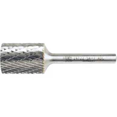 PFERD 24122 Carbide Bur, Cylind. Plain End, DBL Cut 3/4" x 1" x 1/4" Shank