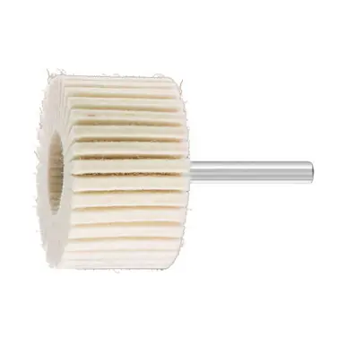 PFERD 48547 2" Mounted Felt Flap Wheel, 1" Thick 1/4" Shank, Hard Grade (5pk)