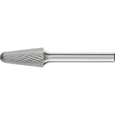 PFERD 25162 Carbide Bur, 14 degree Taper, DBL Cut 1/2" x 1-1/8" x 1/4" Shank