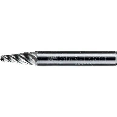 PFERD 25137 Carbide Bur, 14 degree Taper, INOX Cut 1/4" x 5/8" x 1/4" Shank