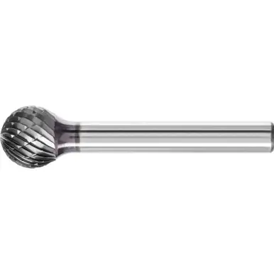 PFERD 27227 HICOAT Bur, Ball Shape, DBL Cut 1/2" x 7/16" x 1/4" Shank