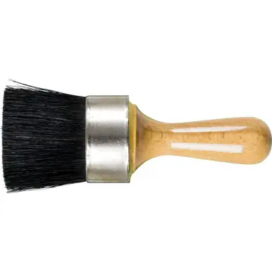 PFERD 89863 2" Dia. Stencil Brush Black China Bristle Fill, Wood Handle (12pk)