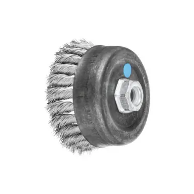 PFERD 82647 4" Knot Wire Cup Brush .014 SS Wire, 5/8-11 Thread (ext.)