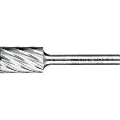 PFERD 24115 Carbide Bur, Cylind. Plain End, ALU/NF Cut 5/8" x 1" x 1/4" Shank