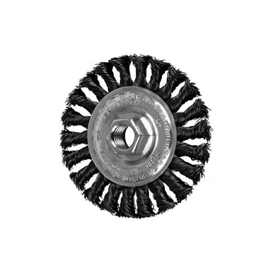 PFERD 82154 4" Standard Twist Knot Wheel .020 CS Wire, 5/8-11 Thread (10pk)