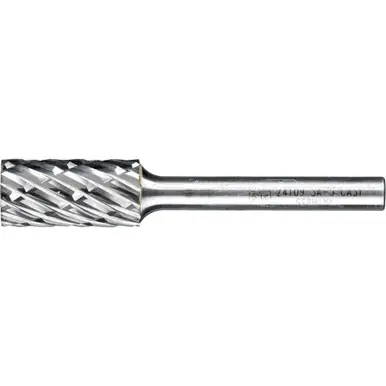 PFERD 24109 Carbide Bur, Cylind. Plain End, CAST Cut 1/2" x 1" x 1/4" Shank