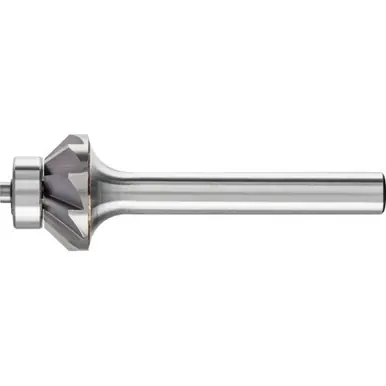 PFERD 25105 Bearing Carbide Bur - EDGE Cut 45° 5/8" Dia x 1/8", 1/4" Shank