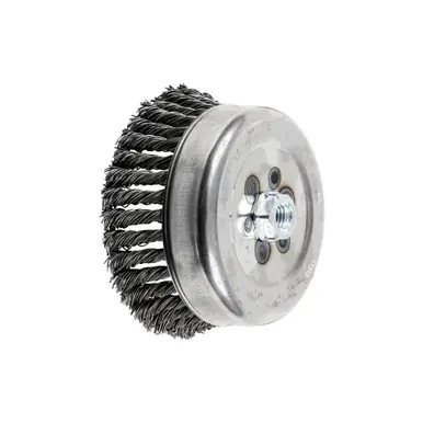 PFERD 82532 6" Knot Wire Cup Brush .035 CS Wire, 5/8-11 Thread (ext.)