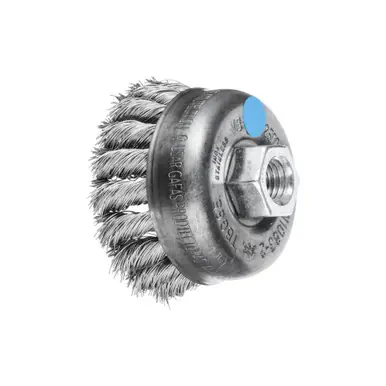 PFERD 82855 2-3/4"COMBITWIST Knot Cup Brush .014 SS Wire, 5/8-11 Thread (ext.) (5pk)