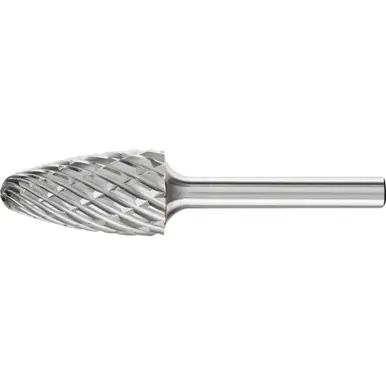 PFERD 24748 Carbide Bur - Tree Shape, STEEL Cut 5/8" x 1" x 1/4" Shank - SF-6