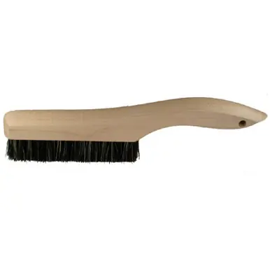 PFERD 89549 Shoe Handle Platers Brush 4 Rows, Black Nylon Fill (12pk)